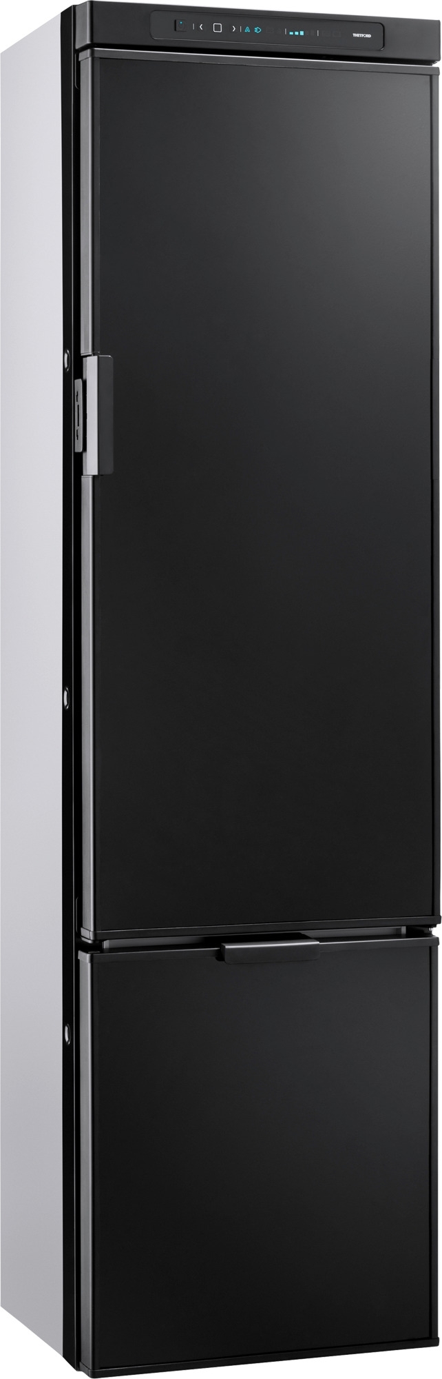Thetford N4141-E  Absorberkühlschrank / Schmaler Standkühlschrank / 141 Liter / Betrieb mit Gas / 12V / 230V mit LED-Display