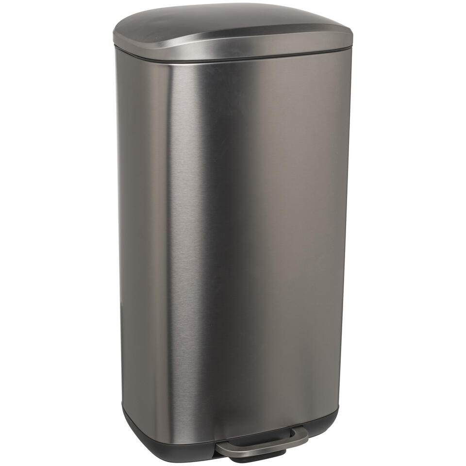 Pedaalemmer Lux 30 Liter Metallic Zilver