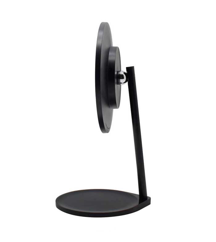 MQBeauty - Espelho de toucador preto recarregável com iluminação LED regulável