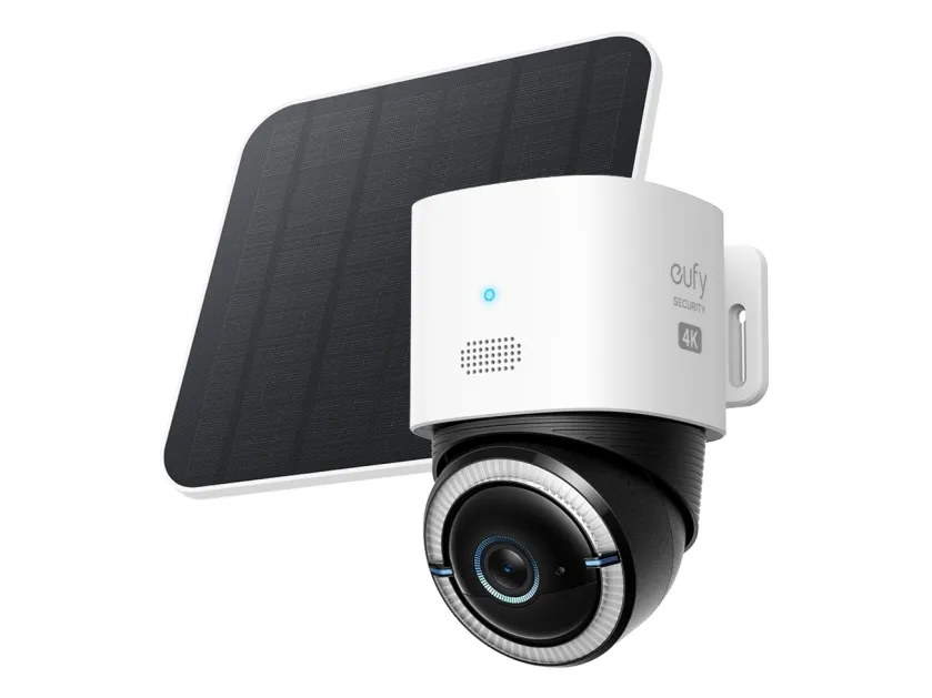 Eufy S330 - Netværksovervågningskamera - panonering / hældningsvinkel - udendørs - støvresistent/vandresistent - farve (Dag/nat) - 4K - audio - trådløs - WiFi - 4G