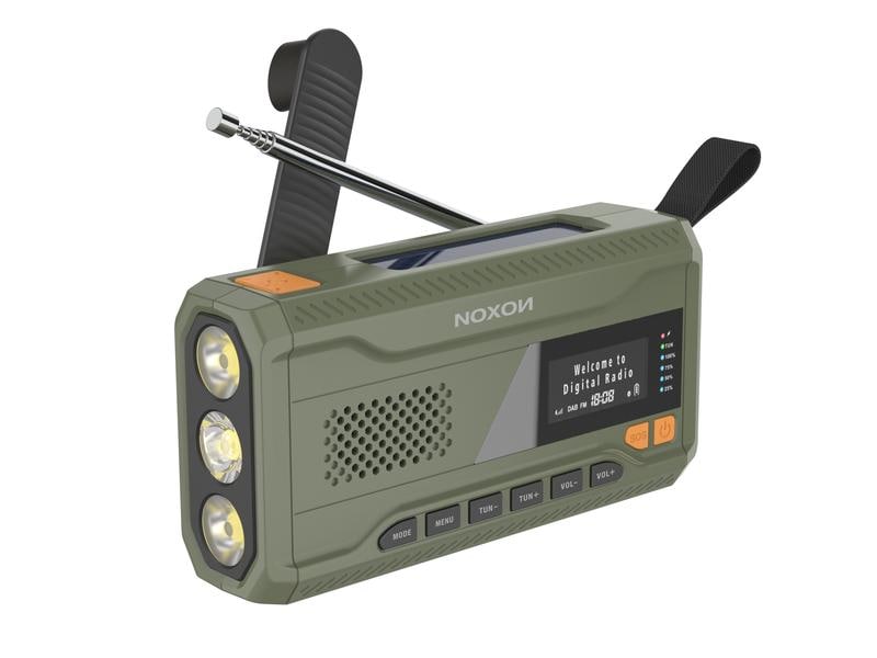 Noxon DAB  Radio Dynamo Solar 211 Grün Notfall DAB  Radio