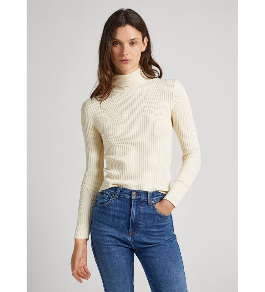 Suéter branco enrolado Dalia da Pepe Jeans