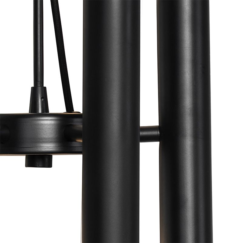 Art deco hanglamp zwart 12-lichts - Tubi