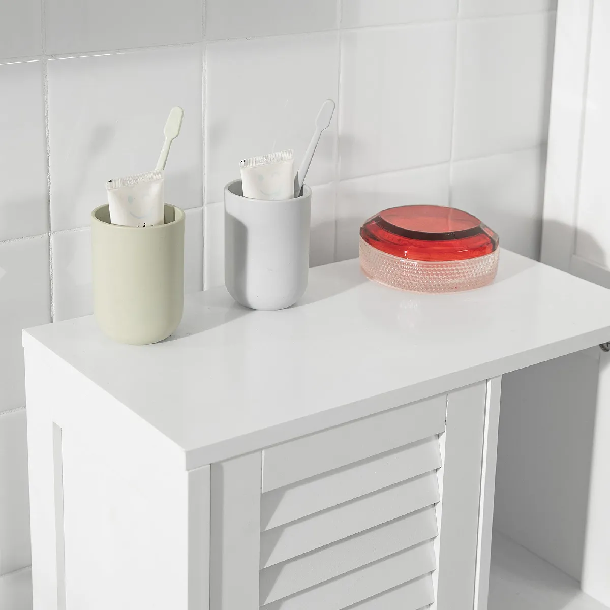 SoBuy BZR39-W Meuble bas Compact