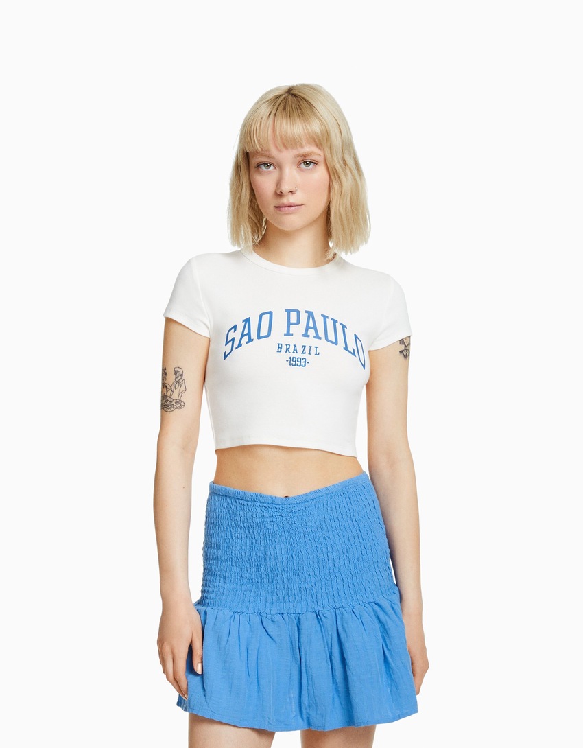 Saia-calça franzida