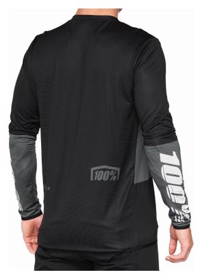 Maillot Manches Longues 100% R-Core X Jersey Charcoal / Noir