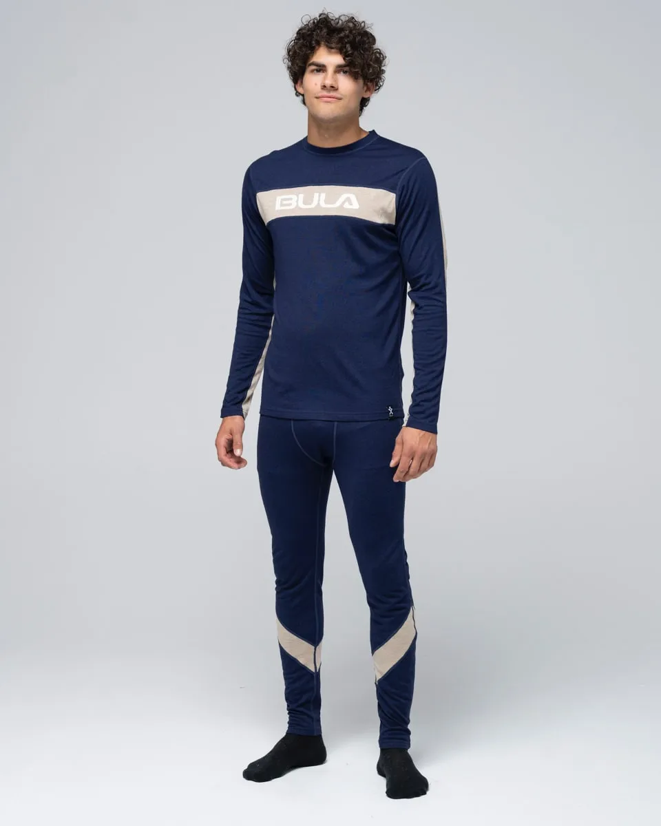 Bula Men's Retro Merino Wool Crew Navy