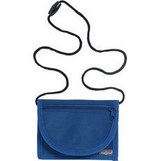 Pochette tour de cou, nylon, bleu