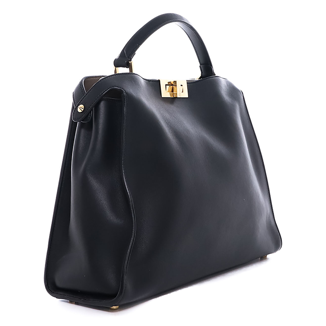 Fendi Sac porté épaule Peekaboo en Cuir noir - Bon état - L.39 cm
