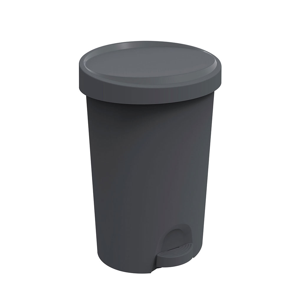 Poubelle à pédale STEPY 45L gris anthracite