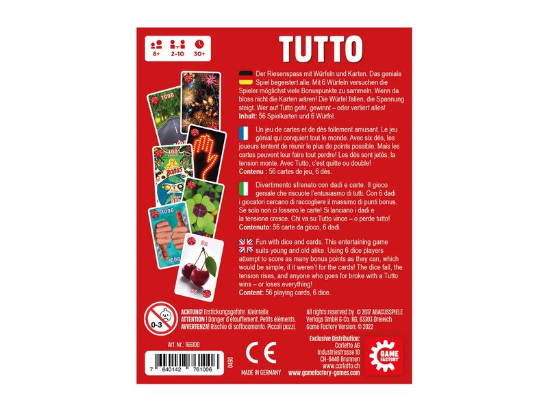 Game Factory Kartenspiel Tutto Multilingual Das Familienspiel