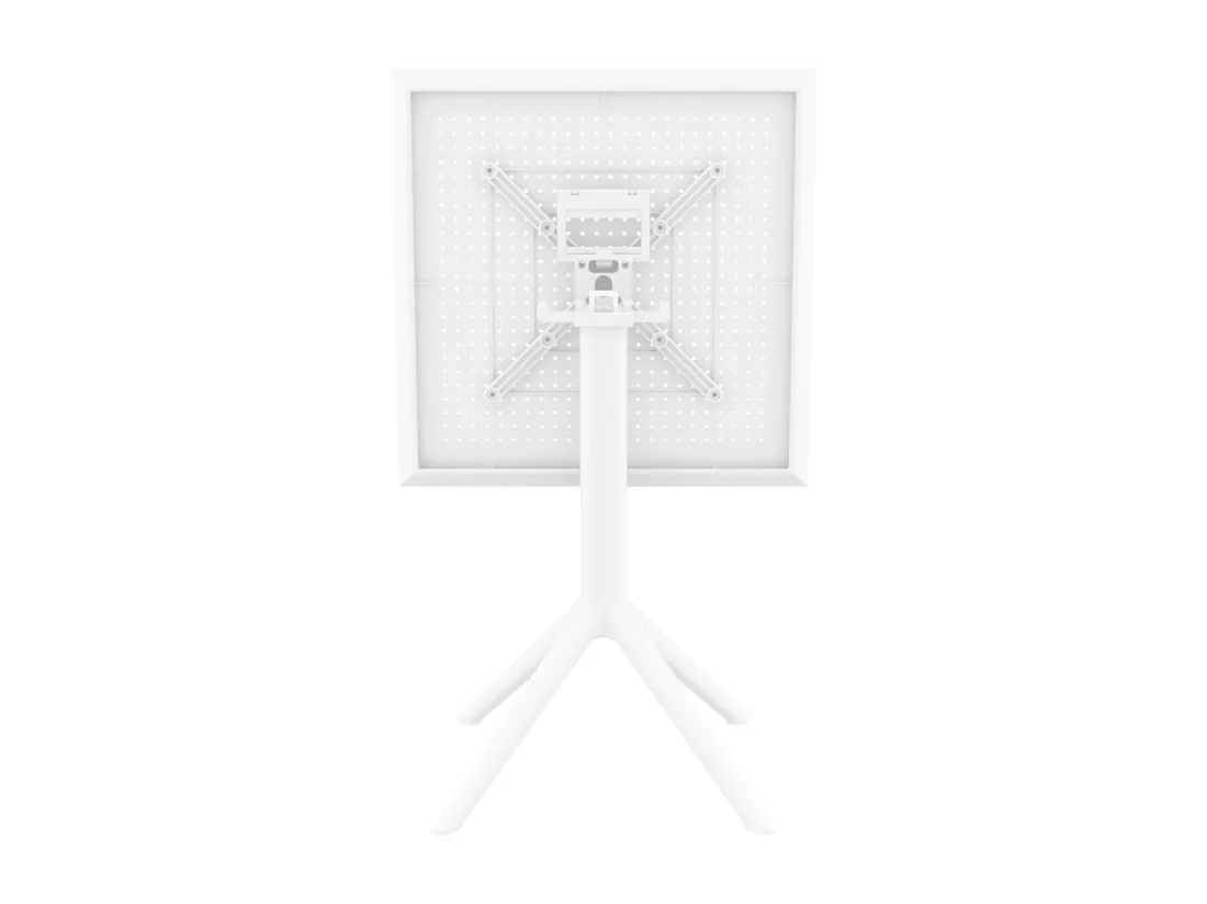 Table d'appoint de jardin - carré - Plastique - 60 x 60 cm - Blanc - Sky