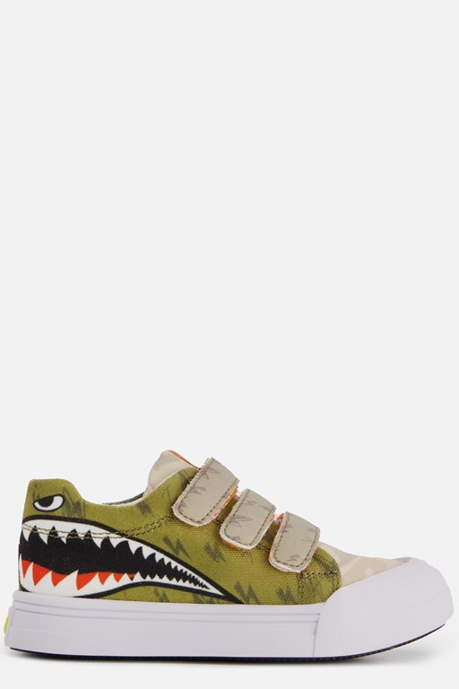 Go Bananas Shark Sneakers groen Canvas