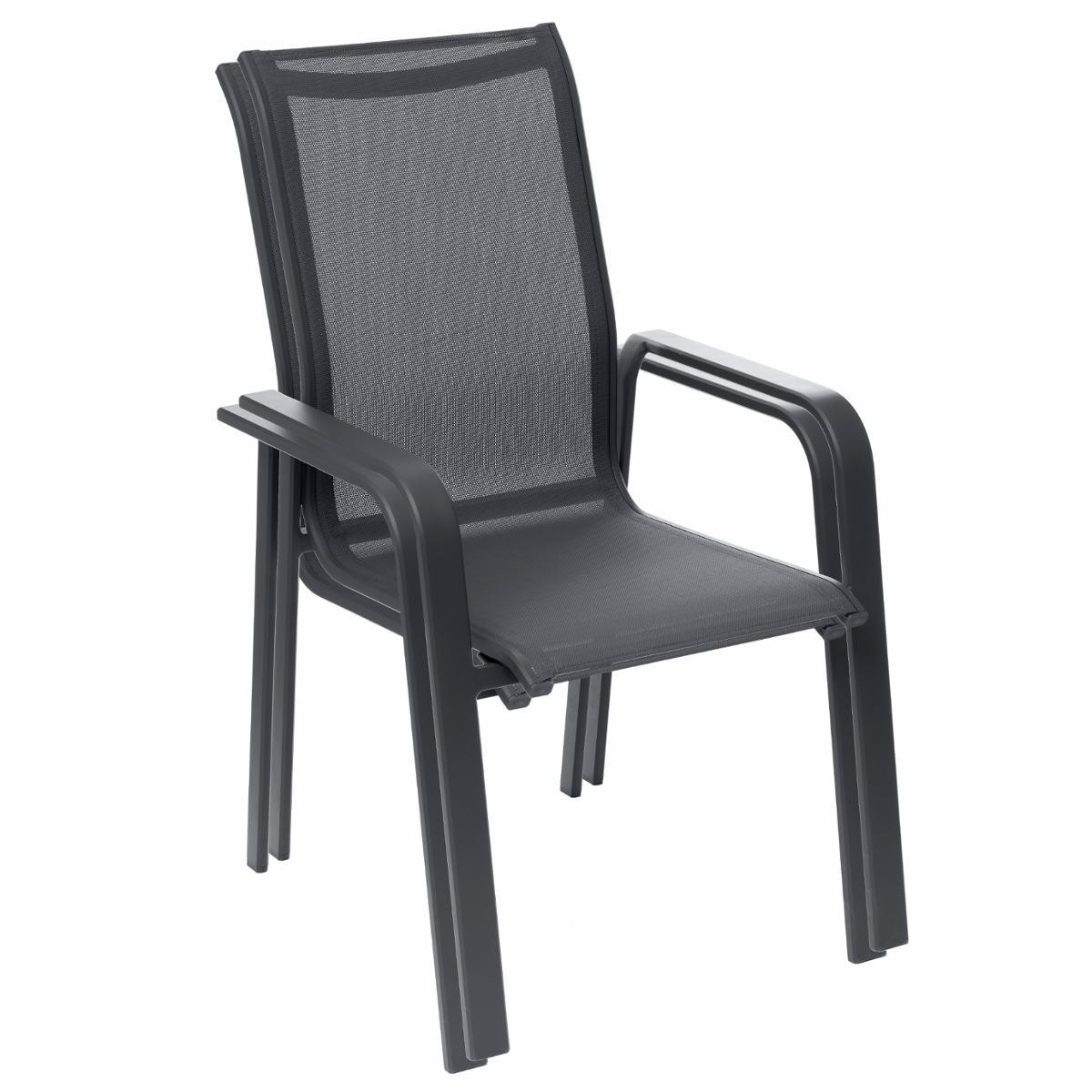 FAUTEUIL ESSIO DOSSIER HAUT ANTHRACITE GRAPHITE