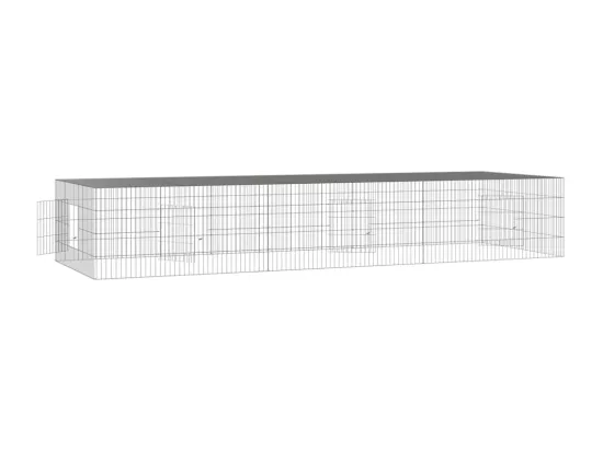 Cage à lapin 3 panneaux 325x109x54 cm Fer galvanisé
