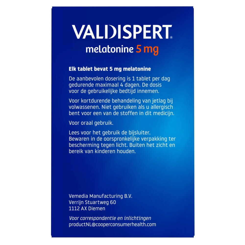 Valdispert Melatonine 5 mg30 tabletten