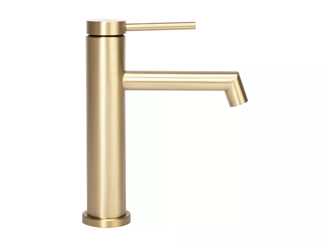 Robinet De Lavabo Rea Js-B310Bg Foss Low Brush Gold