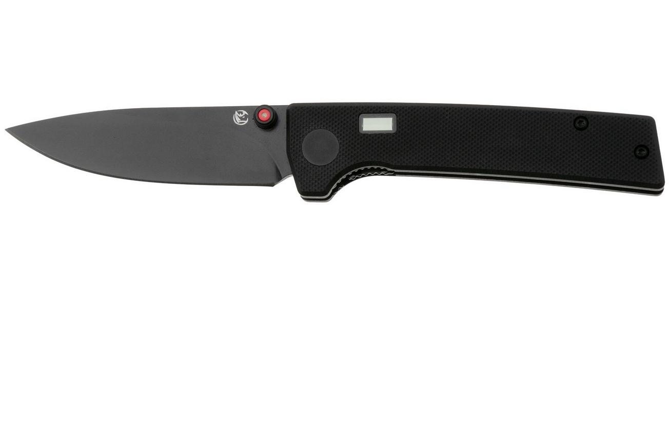 Glow Rhino Fermi FERMI-XG-RG, PVD D2, Black G10 Red Thumbstud, zakmes