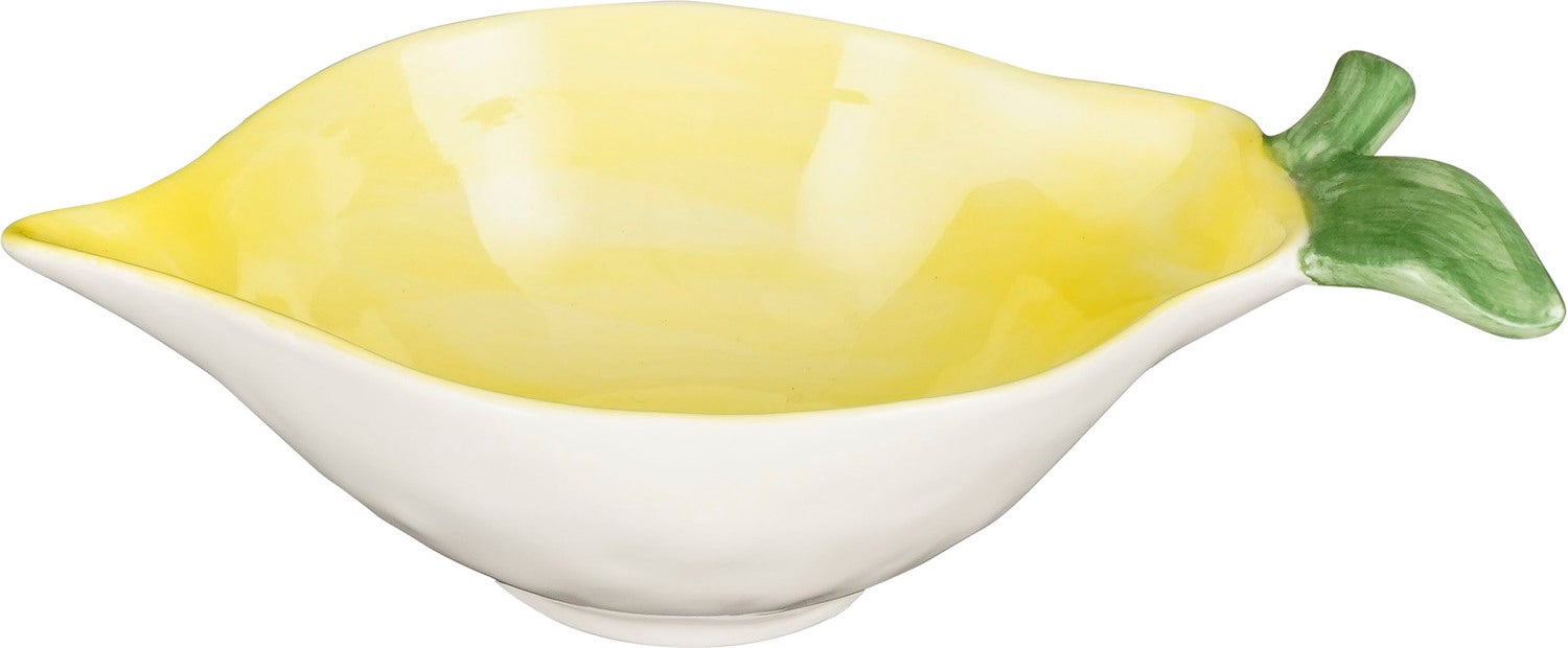 Mica Decorations schaal Citron geel 19 x 10 x 5,5 cm
