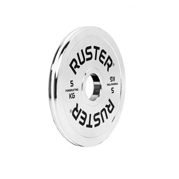Ruster Disco Olímpico Powerlifting Cromado - 5kg