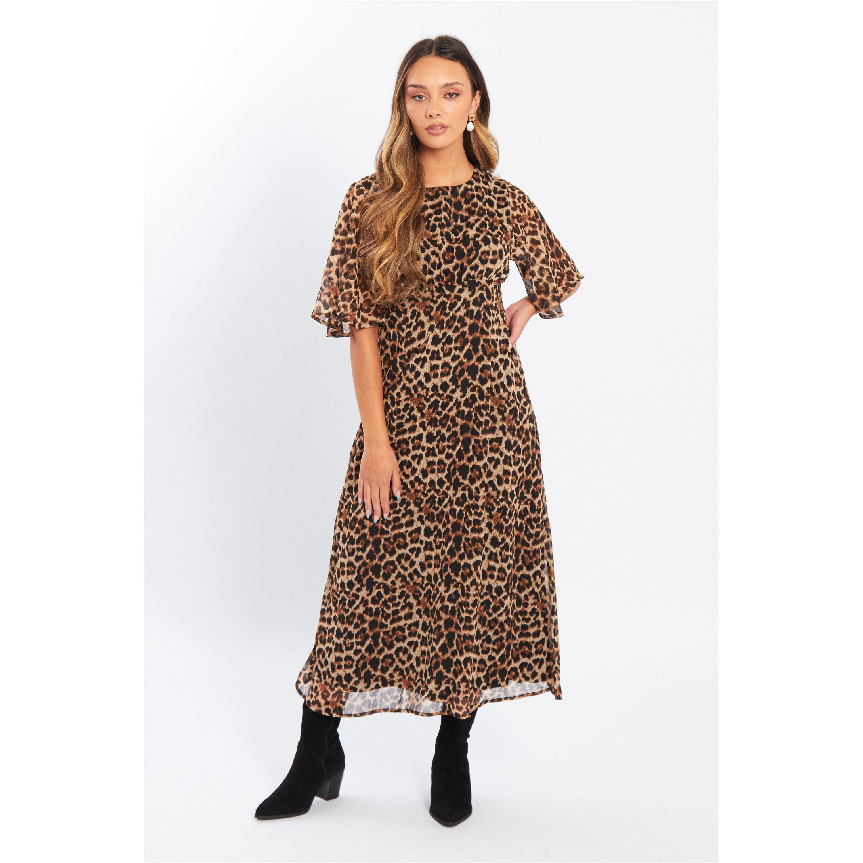 Be You BeYou Leopoard Maxi Dress Womens