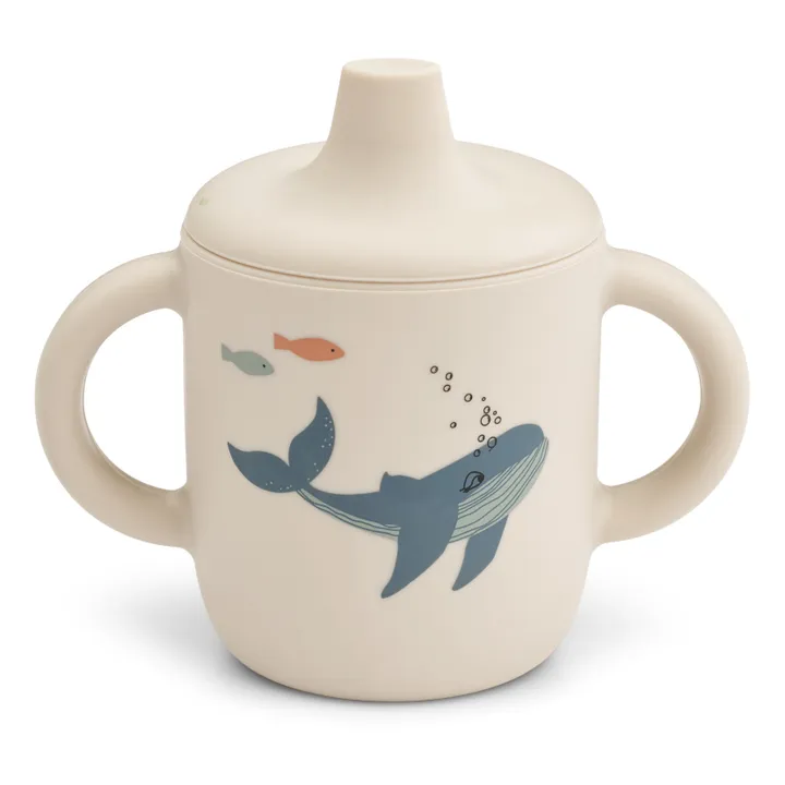 Liewood Tasse d'apprentissage Neil en silicone | Sea creature/Sandy