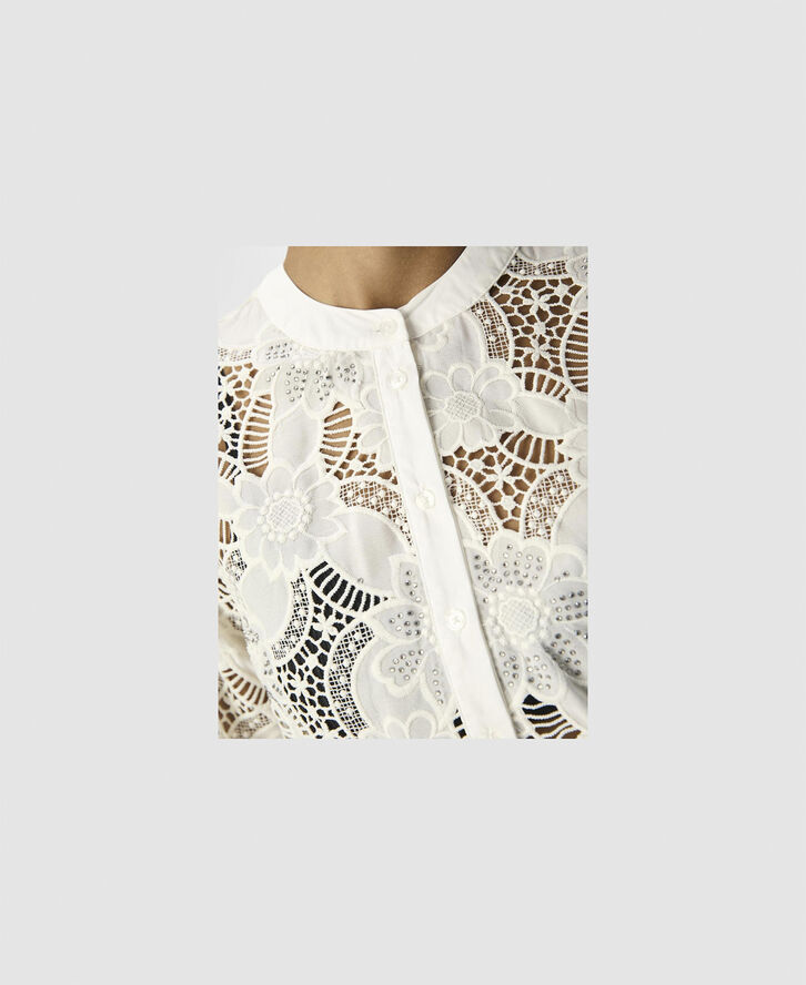 Object OBJERIKA RE 3/4 SLEEVE TOP CC1 AW White sand