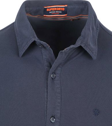 Superdry Overhemd Vintage Destroy Pique Sailing Navy M4011000A-E8Z kopen