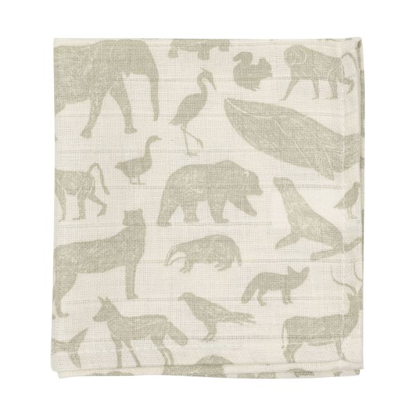 Jollein Animals Hydrofiel Monddoekje - 3 Stuks - Nougat