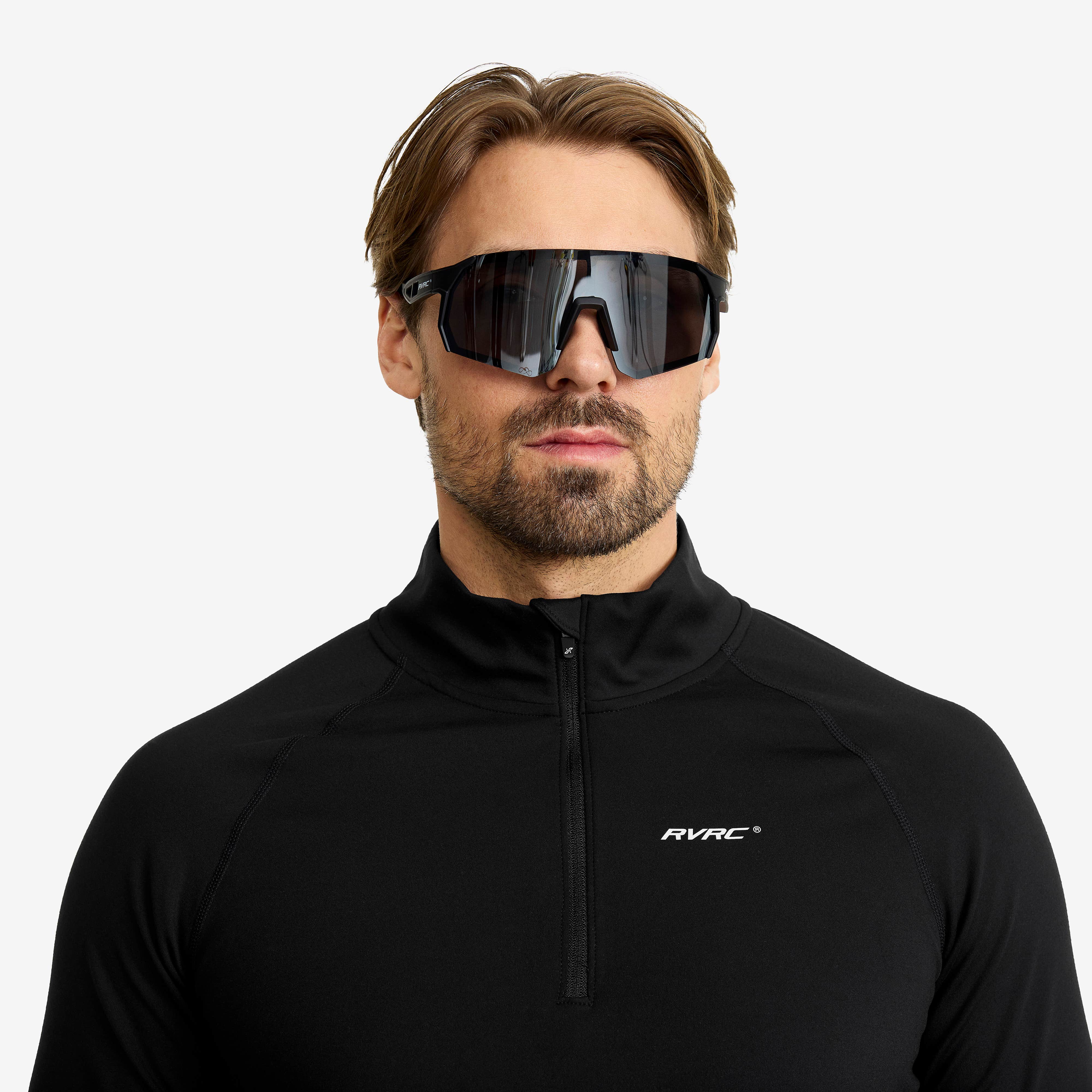 Prep Half-zip Top Herre Black/White