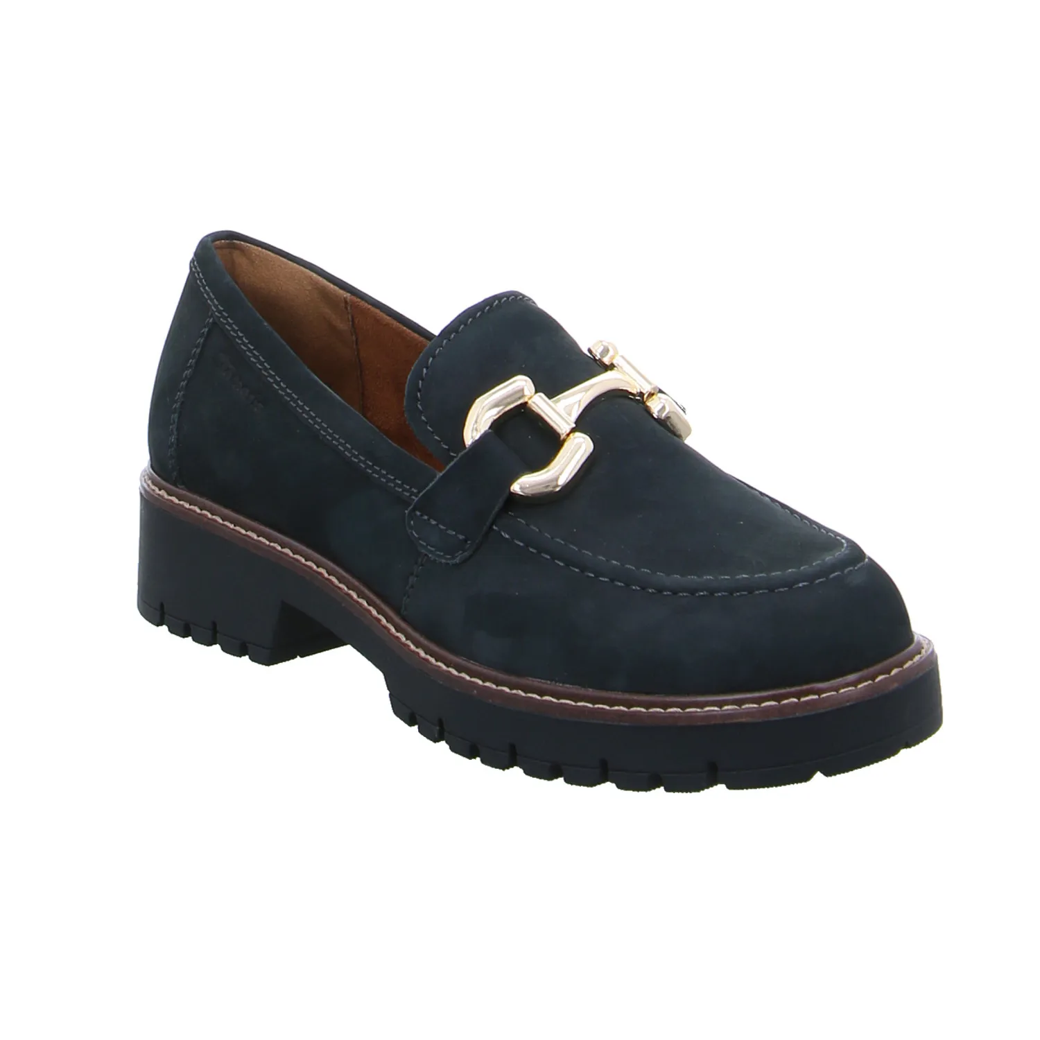 TAMARIS Slipper Navy Leder