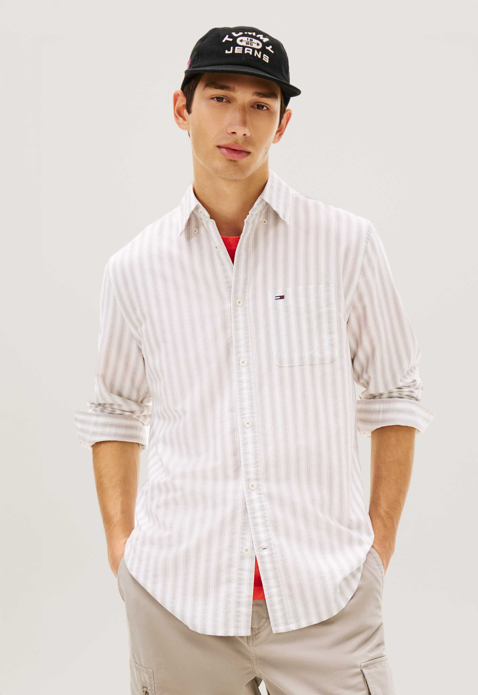 Tommy Jeans DM0DM22790 Striped Oxford Overhemd