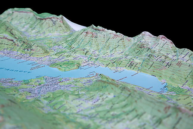 CARTE EN RELIEF ANNECY
