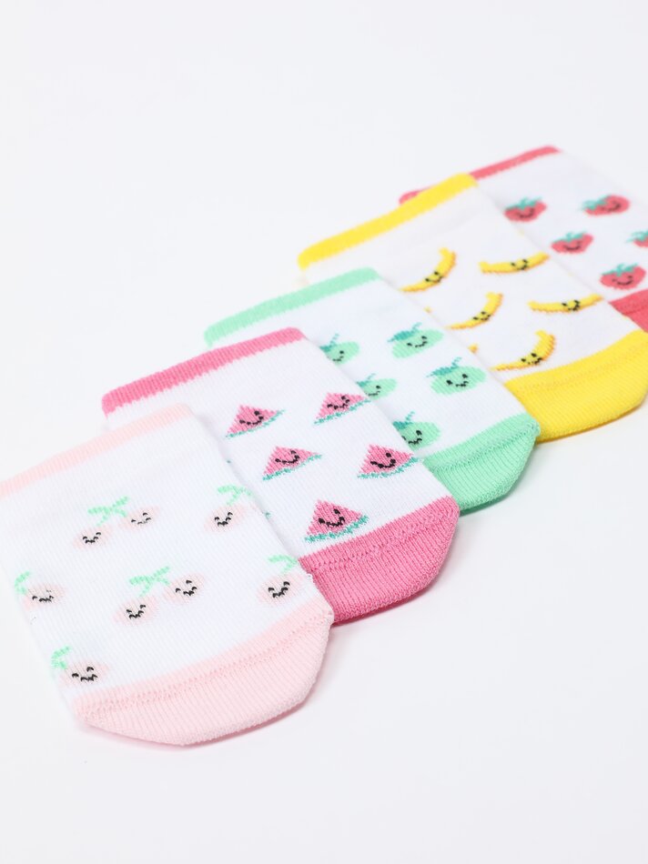 Pacote com 5 pares de meias estampadas - Vários modelos
