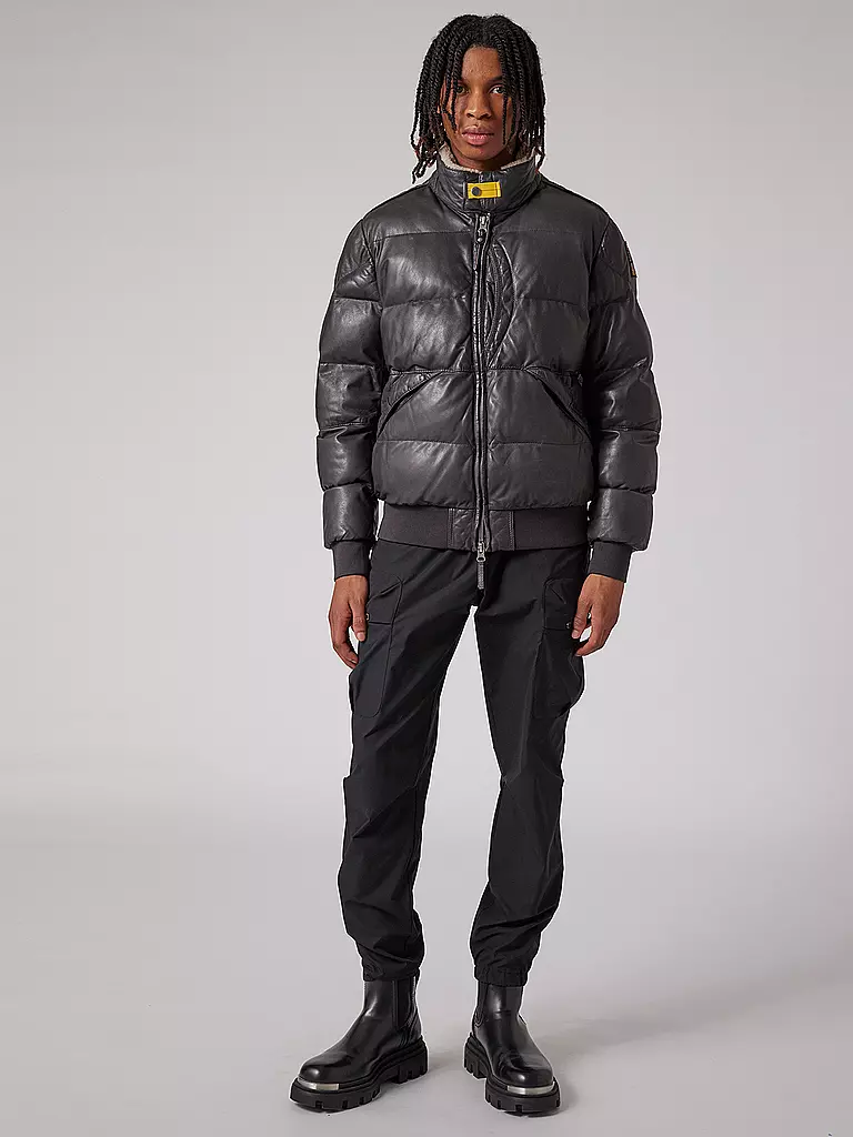 PARAJUMPERS Lederjacke ALF grau