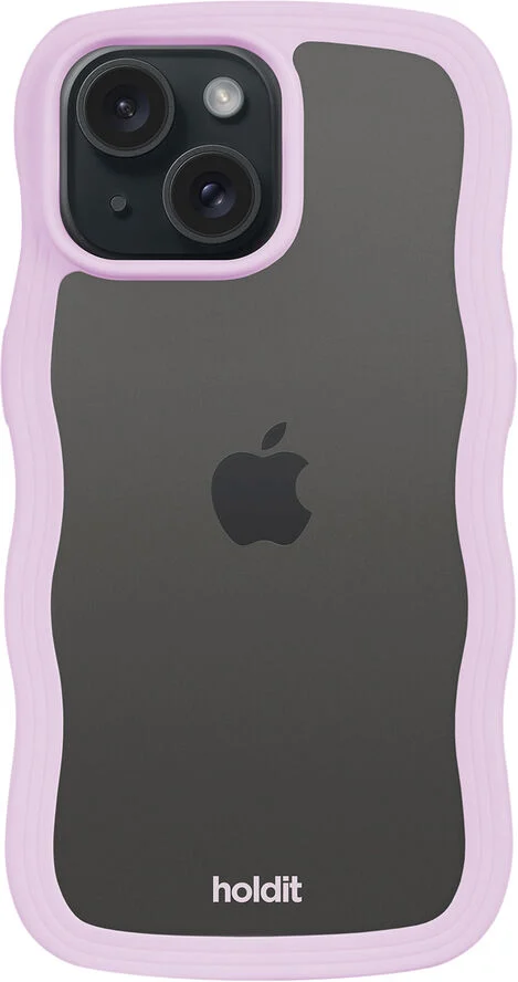 HoldIt Wavy Case iPhone 15/14/13 Lilla