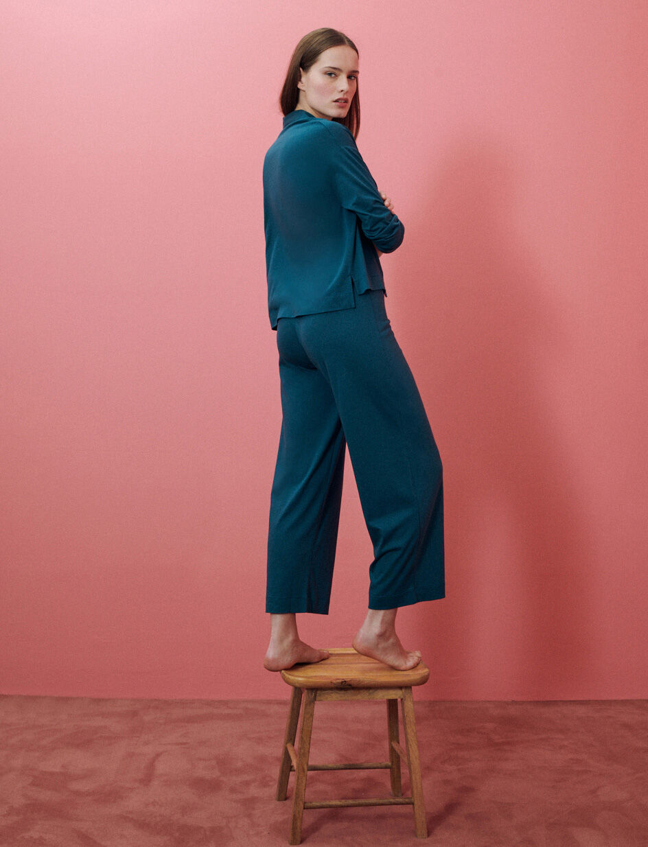 Pantalon - bleu canard
