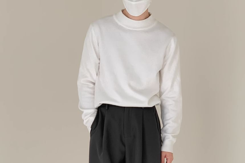 Capbrew - Hoge taille effen wijde broek