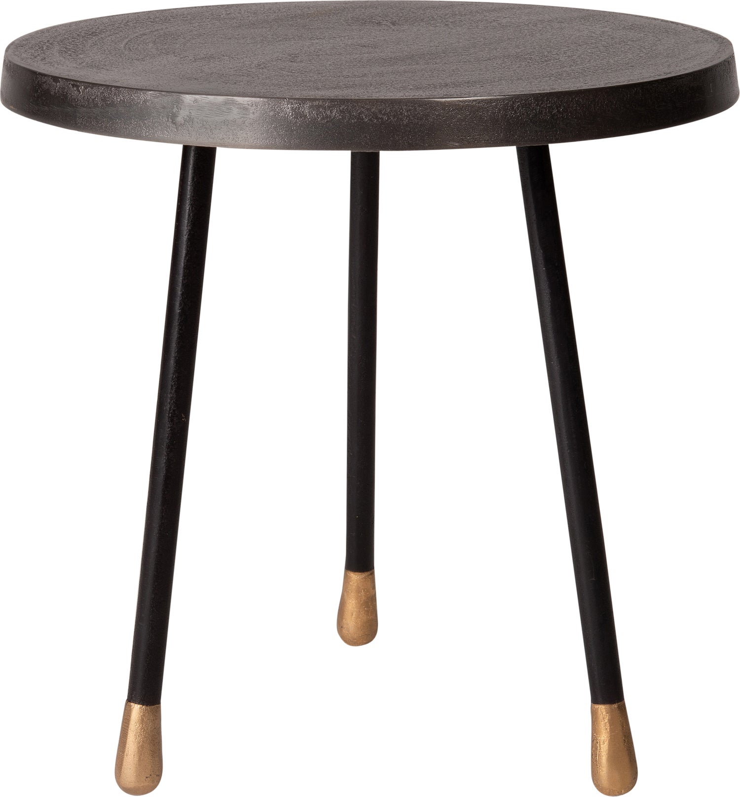Intratuin bijzettafel Kinzo grijs / zwart D 40 H 40 cm