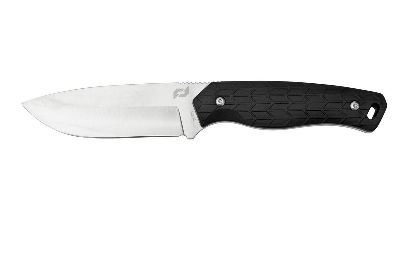 Schrade Exertion Drop Point Knife 1159309, zwart vaststaand mes
