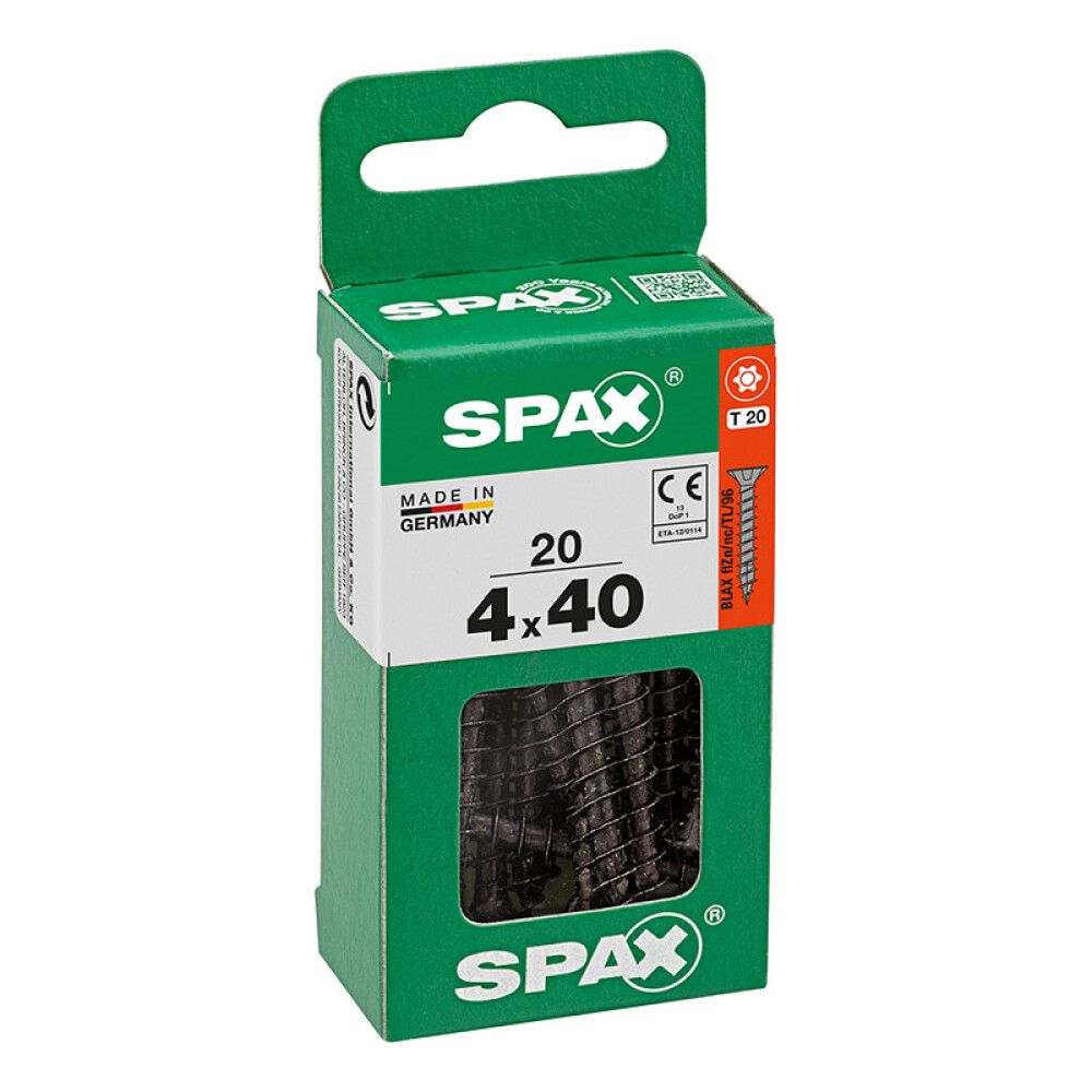 UNIVERSALSKRUE SPAX T-STAR PLUS BLAX 4X40MM 20STK