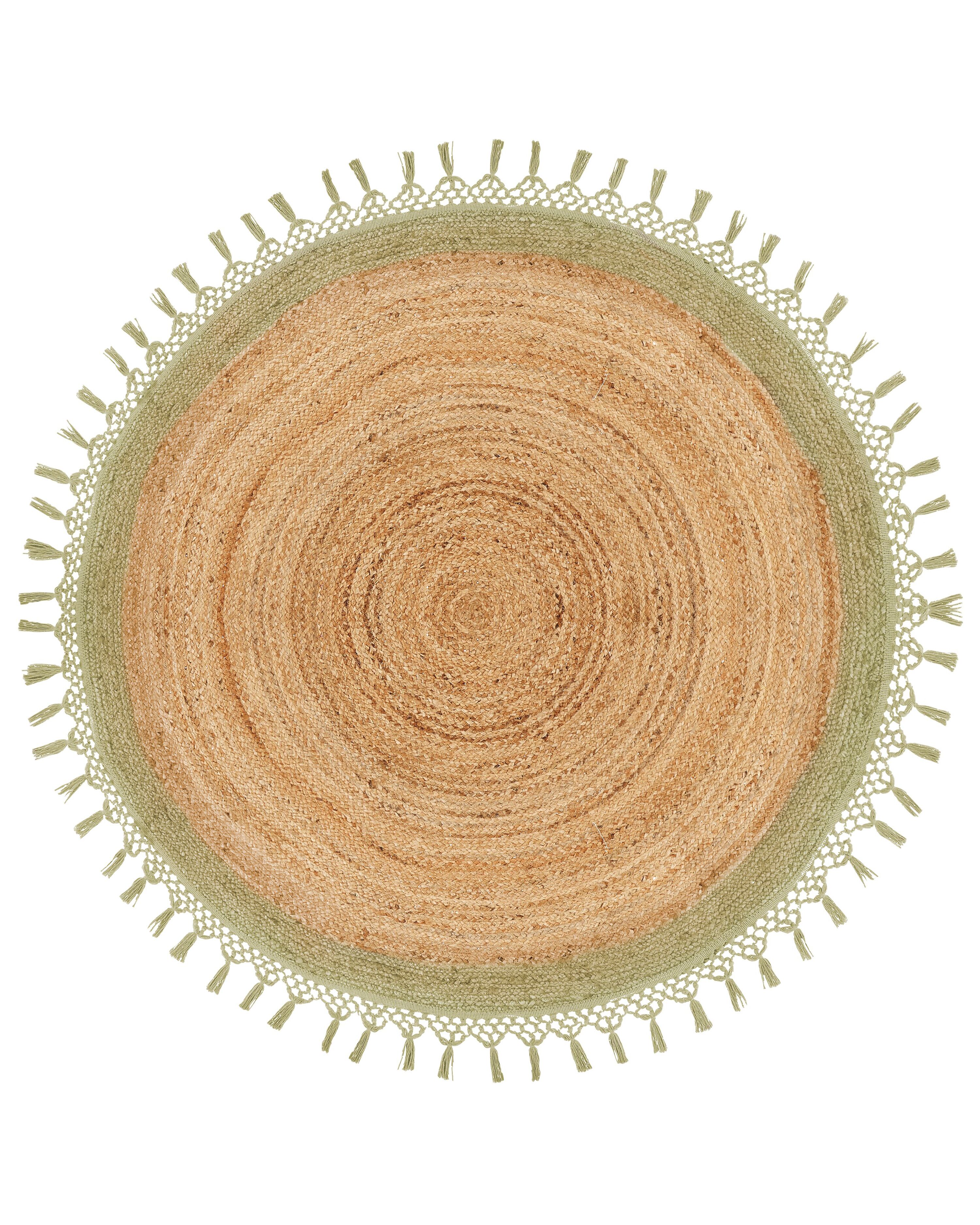 Vloerkleed MARTS Groen ø 140 cm Jute