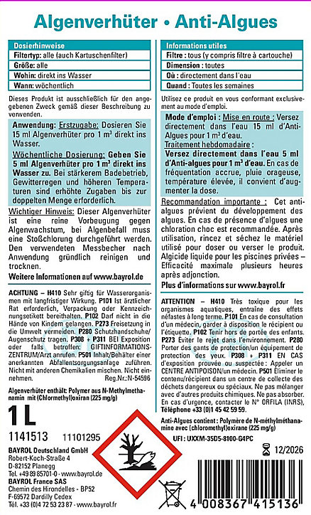 Concentré anti-algues Bayrol 1L