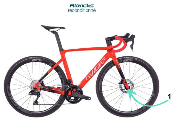 Vélo de Route Wilier Triestina Cento10 SL Shimano Ultegra Di2 12V 700 mm Rouge Noir 2023 - Produit Reconditionné