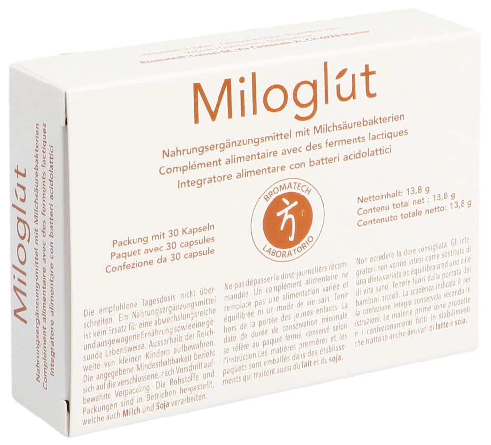 MILOGLUT BROMATECH<br>30 Stück, Blister, Kapsel