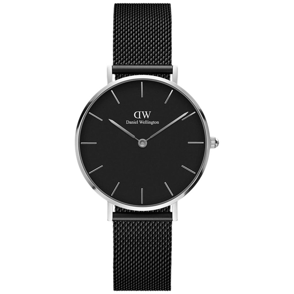 Montre à quartz - Acier inoxydable noir & argenté - Femme