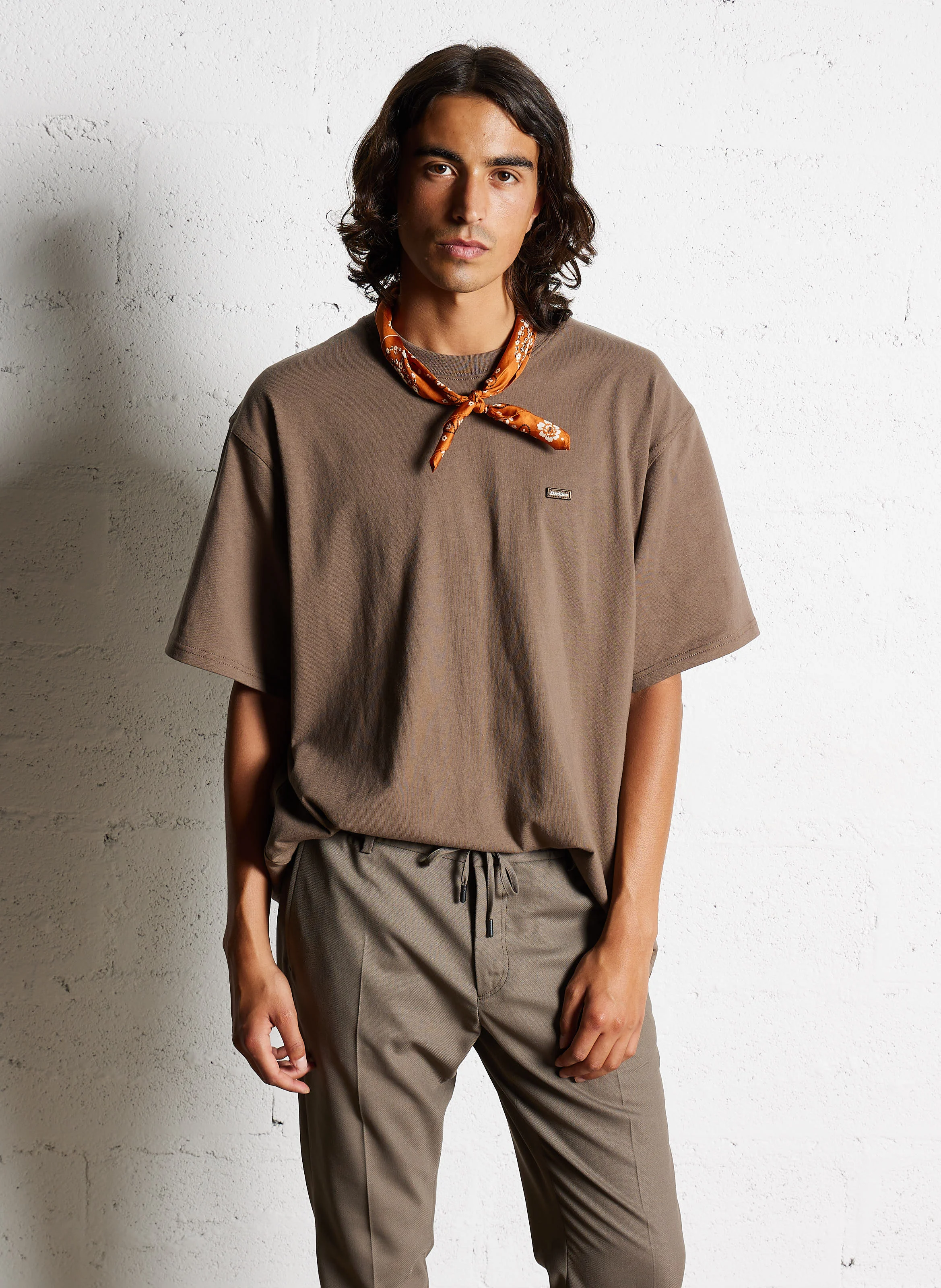CLANCY - Tee-shirt manches courtes droit en coton | Beige