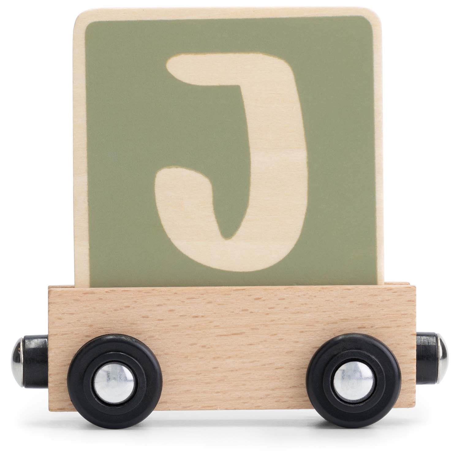 Prénatal houten namentrein letter J Midgreen - lettertreinen - Prénatal