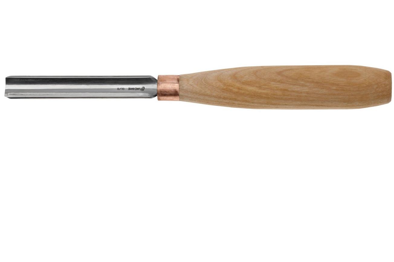 BeaverCraft Compact Straight Rounded Chisel K9-10 Sweep 9, 10 mm, guts