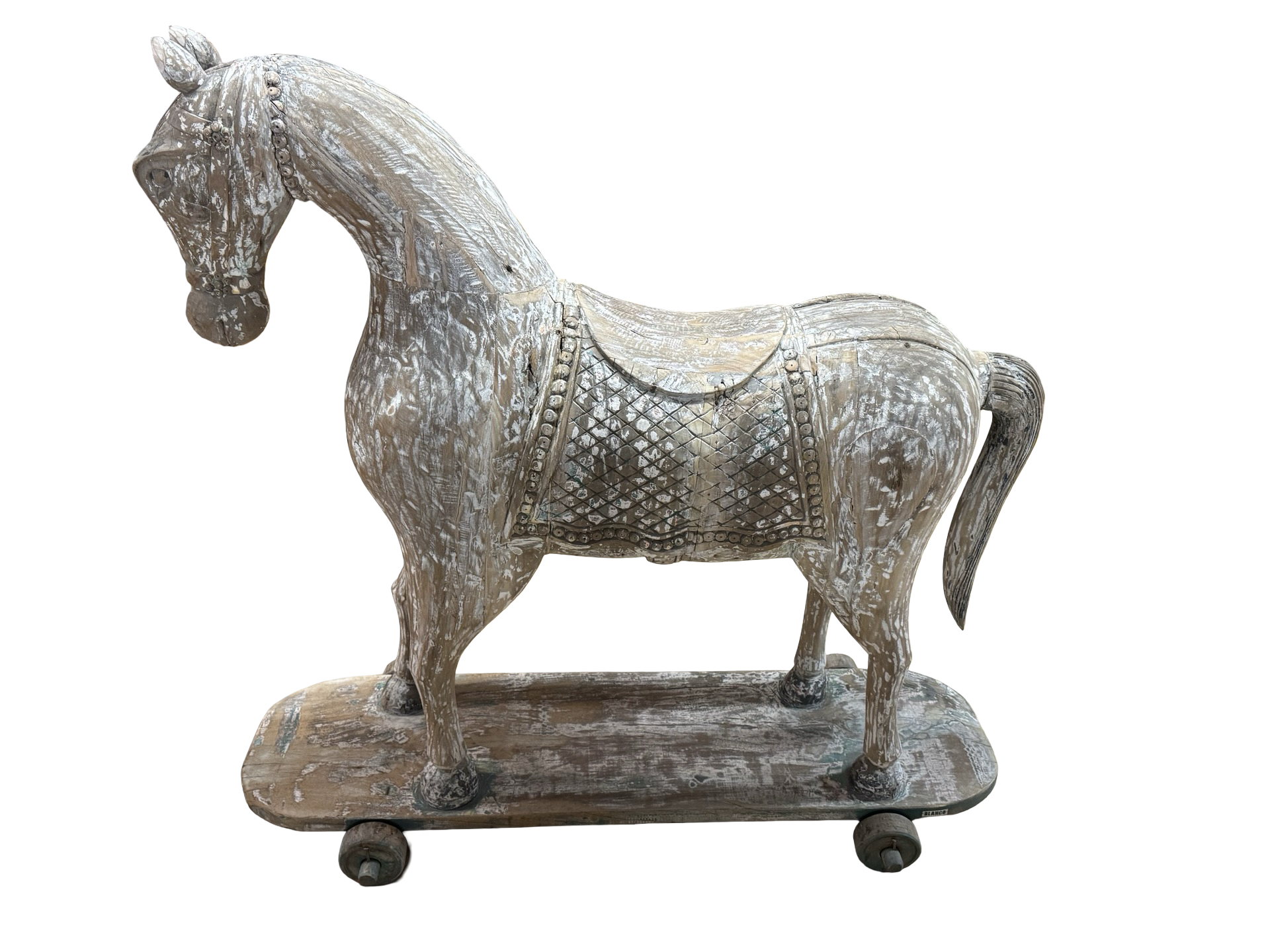 Decoratie houten paard groot